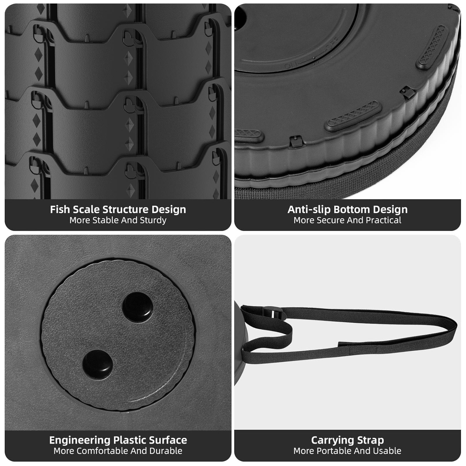 Upgraded Collapsible Stool,Portable Stools,Telescoping Stool, Max Load Capacity 450lbs,Suitable for Outdoor Picnic Camping Gardening Fishing Hiking BBQ Multi Purpose Foldable Practical Seating Solution Compact And Lightweight