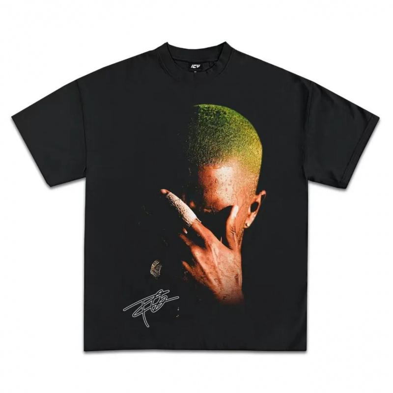Frank Ocean Blonde Graphic Tee, Unisex Crew Neck Hip Hop Streetwear T-Shirt, Casual Regular Fit Cotton Top, Vintage Retro Y2K Music Graphic Apparel, Trendy Rap Music Inspired Daily Streetwear Tee for Men and Women