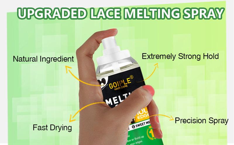 【Valentinesdaygift】Lace Melting Spray for Wigs - Extra Hold Adhesive for a Natural Look, Wig Glue Alternative with HD Wig Cap and Wig Band Haircare Blend Hairline