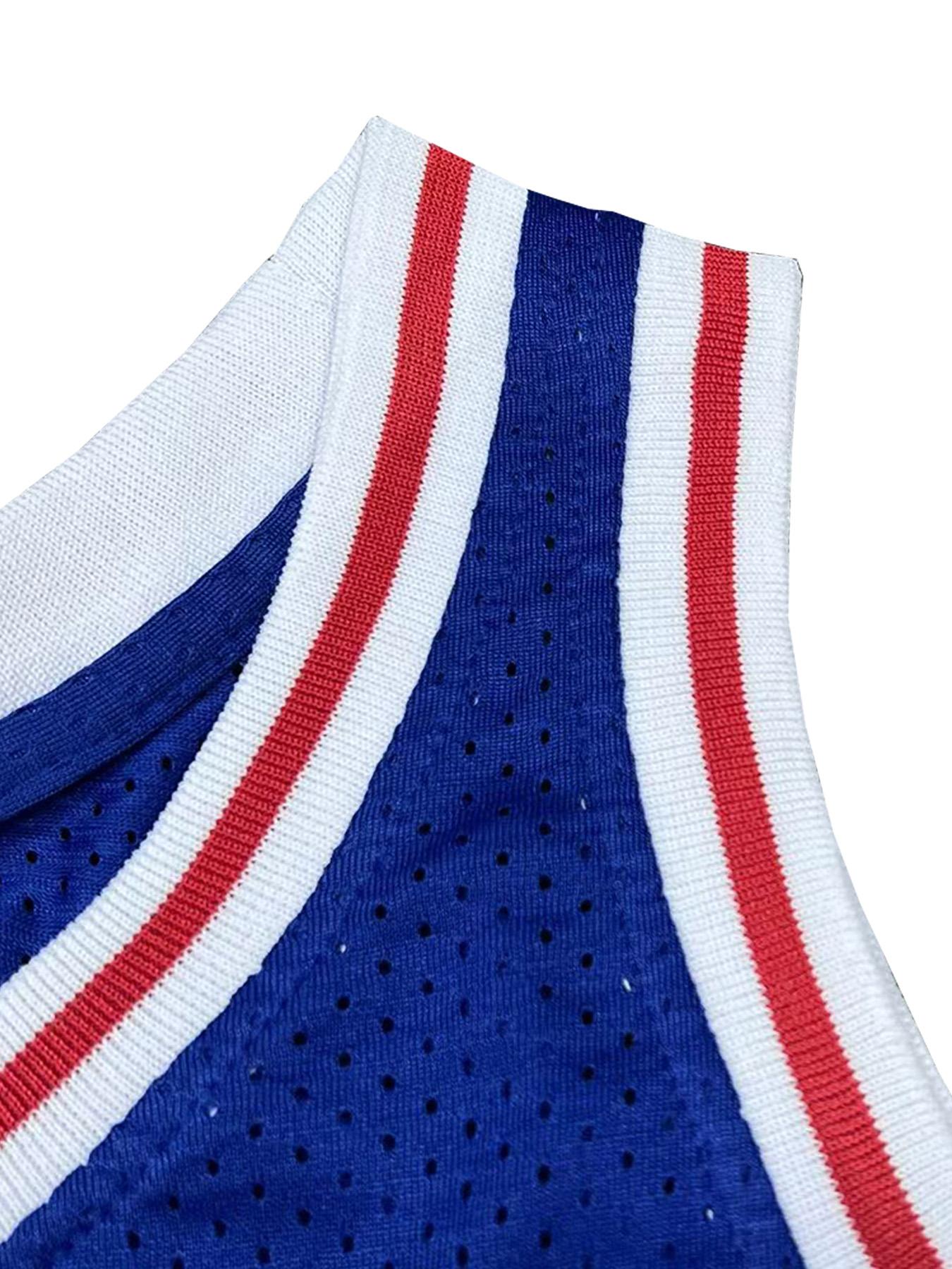 Men's Letter & Figure Embroidered Crew Neck Philadelphia 77 Basketball Jersey,Loose Casual Breathable Comfortable Sleeveless Sports Jersey for Outdoor Training,Basketball Clothing for Unisex,Basketball Shirt