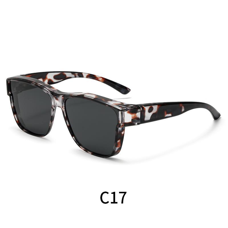 XUH 3pcs Unisex Nylon Flip-Up Overglasses Sunglasses - Black Frame, Silver Mirrored Lenses, UV400 Sun Protective, Easy Adjustment, Dual-Use for Myopia Wearers, Driving, Fishing, Mirrored Shades