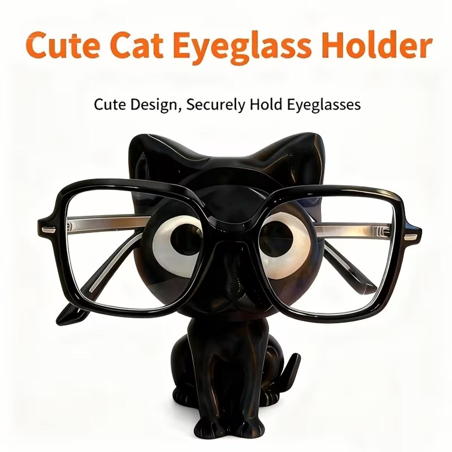 Cat Eyeglasses Frame, Cute Plastic Desktop Storage Box, Eyeglasses Holder, Home Decor, Holiday Gift, Stylish and Functional