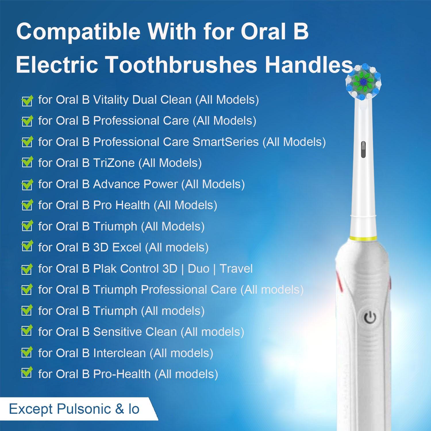 12Pack Toothbrush Replacement Heads Refill for Braun Oral-B Electric Toothbrushes, Compatible with Pro Series Models, Durable & Effective Cleaning, Replaceable Brush Heads