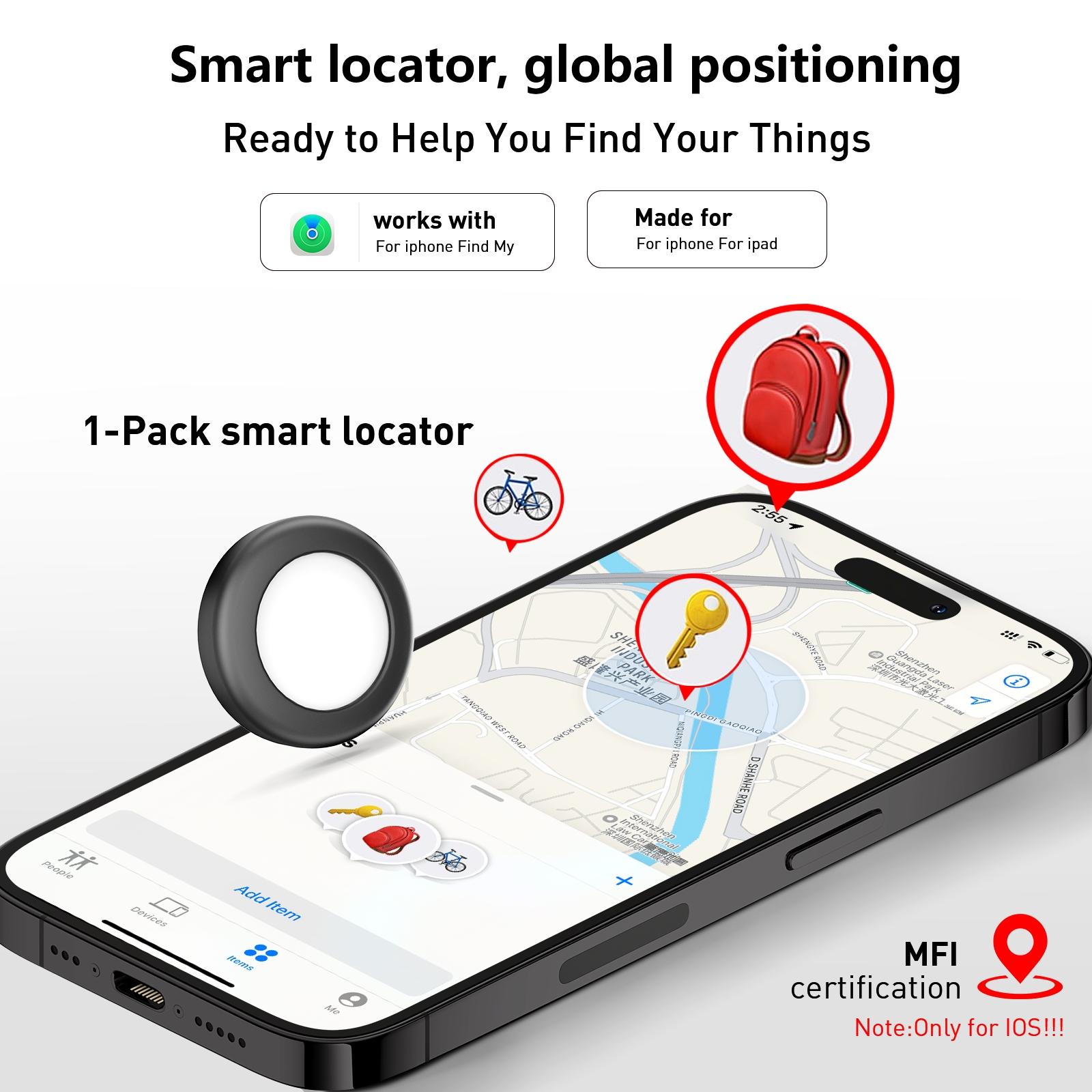 1/2/4pcs Flat Vehicle Locator with Magnetic Case, No Monthly Fee, Global Use, iOS System Only, Suitable for Cars, Bikes, Motorcycles, Pets, Luggage