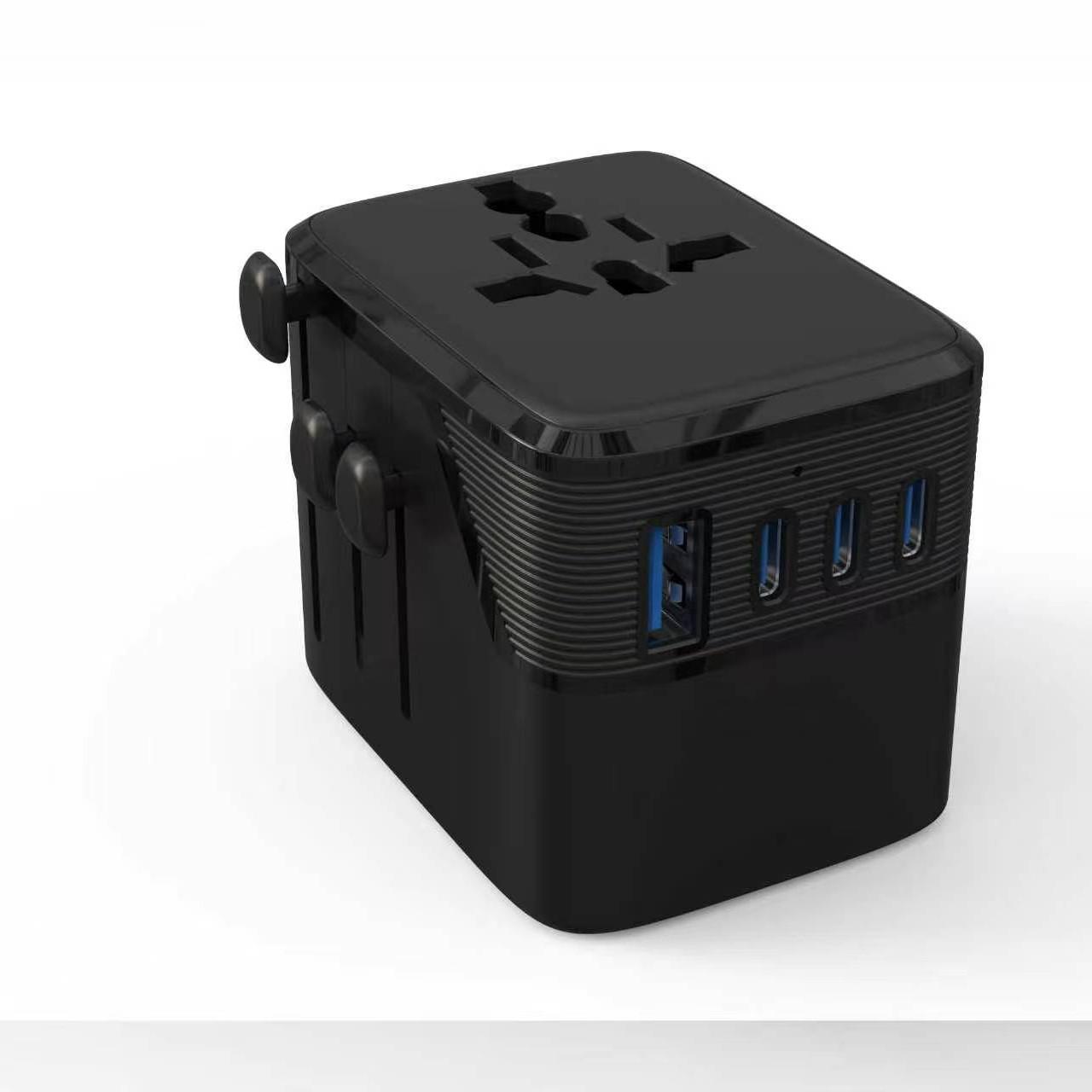 65w Universal Travel Adapter Plug, 2a2c Multi-Port Fast Charging, Compatible with Uk Us Eu Au Sockets, Ideal for Business and Leisure Travel
