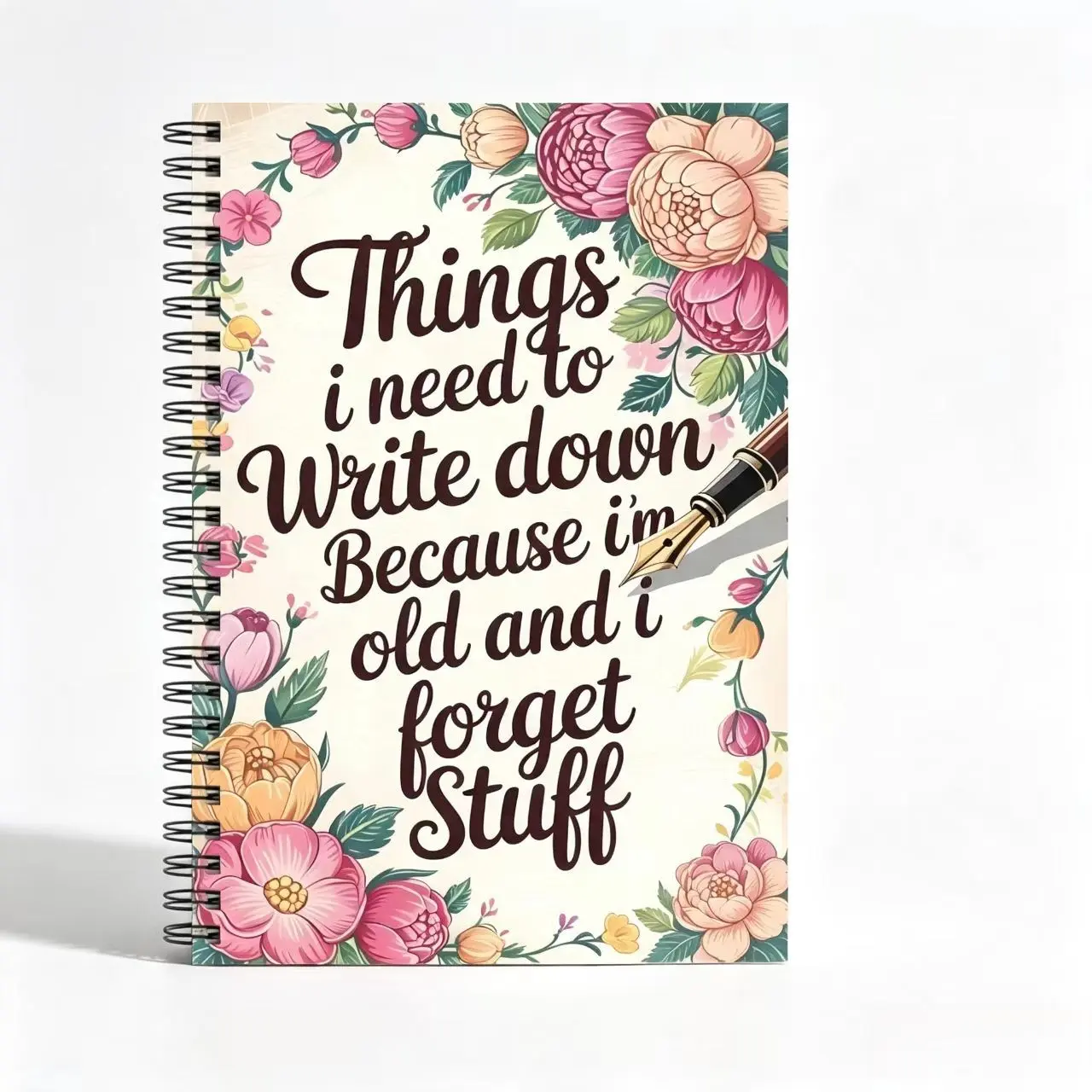 Vintage Fountain Pen Illustration Pointing at Text, Calligraphy Handwritten Style Font, Unique Design for Writing and Art Projects
