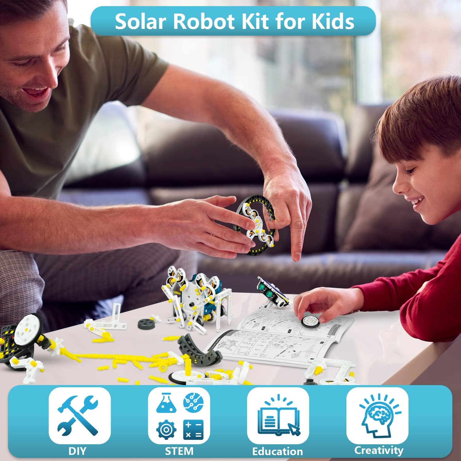 13-in-1 Solar Robot Toys for Boys Girls, STEM Science Kits for Kids Age 8-12, Building Experiments Robotics Kit STEM Projects for Kid Christmas Birthday Gifts