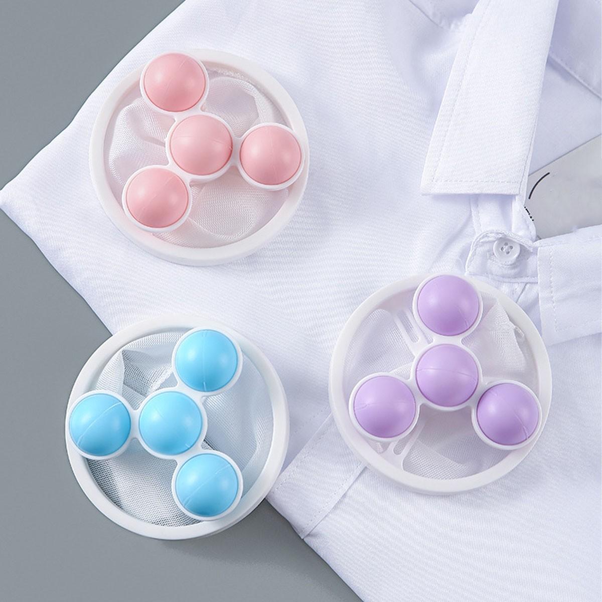 3-Pack Floating Lint Catcher Bags for Washing Machine, Reusable Pet Hair Remover, Home Cleaning Supplies, Laundry Lint Filter Nets