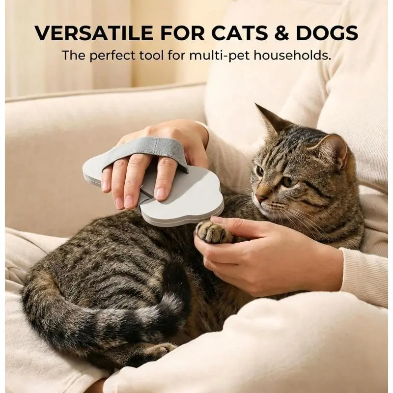 Dog Nail Scratch Board with Hand Strap, Dog Scratch Board for Safe and Easy Nail Care Portable Pet Nail File Sandpaper Board, Non-Slip EVA Dog Nail Grinder for Small Medium Large Dogs, Stress-Free Quiet Nail Trimming Tool, Lightweight Grey