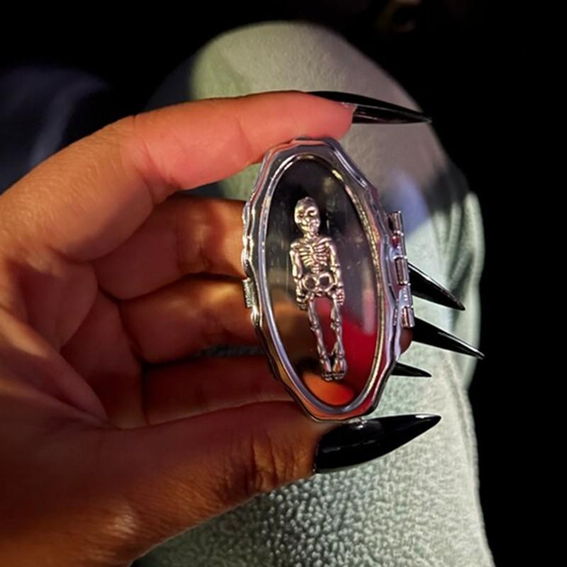 Gothic Skeleton Pill Organizer, Stylish Storage Solution for Pills & Medications, Perfect Gift for Gothic Lovers