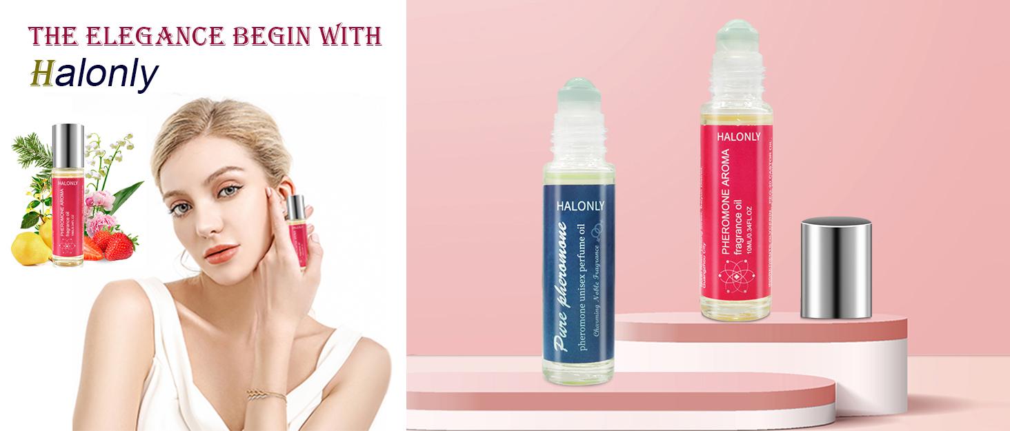 （Halonly）： Roll-On Pheromone Perfume Oil for Women, Natural Essential Oil Infused Long-Lasting Fragrance, Travel-Size Aroma with Italian Pheromones, Clean Beauty Fragrance for Daily & Social Moments