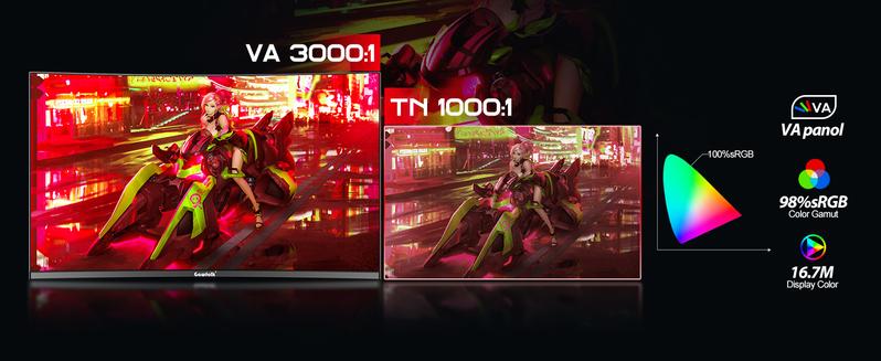 27 inch Curved Gaming Monitor,180Hz PC Monitor Full HD 1080P, Frameless 1800R Computer Display with FreeSync & Eye-Care Technology, Wall Mountable, DP, HDMI Port (Black)