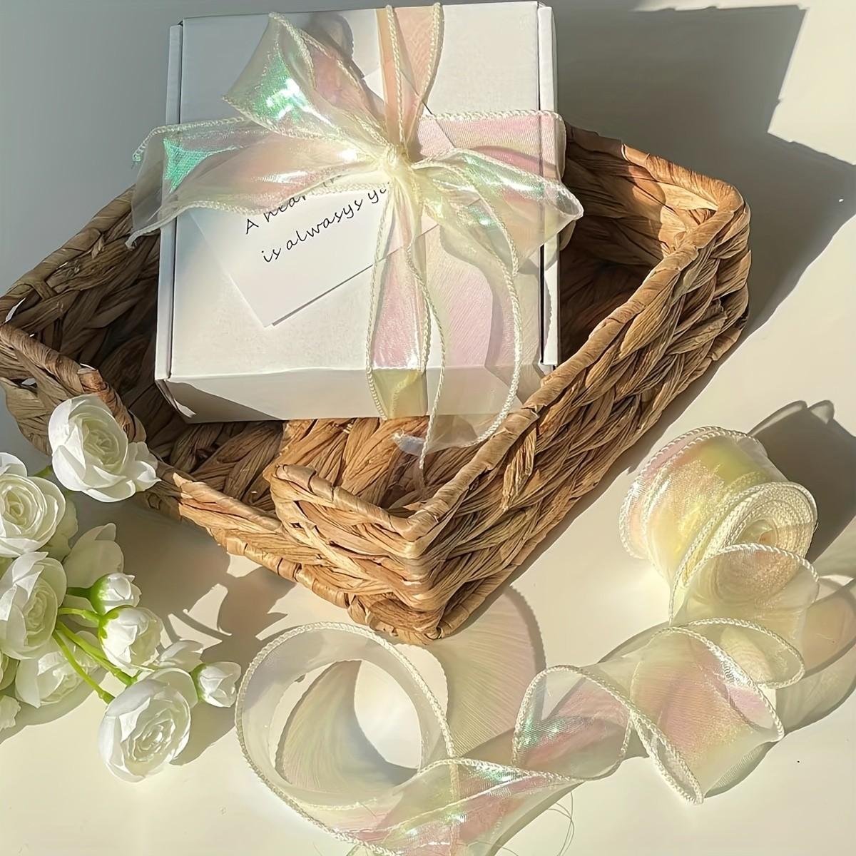 Elegant Wedding Flower Ribbon DIY Bow Bouquet Colorful Wave Satin Ribbon Gift Packaging, Perfect for Special Occasions & Decorations