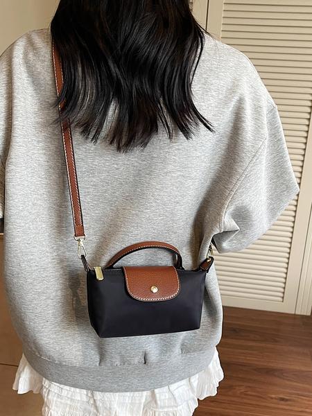 Simple retro contrast color shoulder handbag, metal snap embellishment adjustable shoulder strap crossbody bag, Crossbody Purses, fashionable and versatile, small and exquisite, suitable for daily outings, dates, etc.