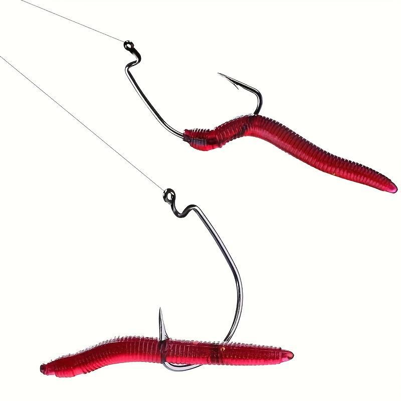 100PCS Realistic Red Soft Earthworm Fishing Lures Set, Durable Soft Plastics Baits With Lifelike Wiggling Motion, Finesse Tackle For Trout, Ideal Freshwater Fishing Gear For Anglers