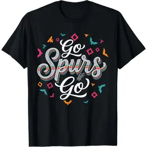 Go Spurs Go Basketball Season Game Day Basketball Fan T-Shirt