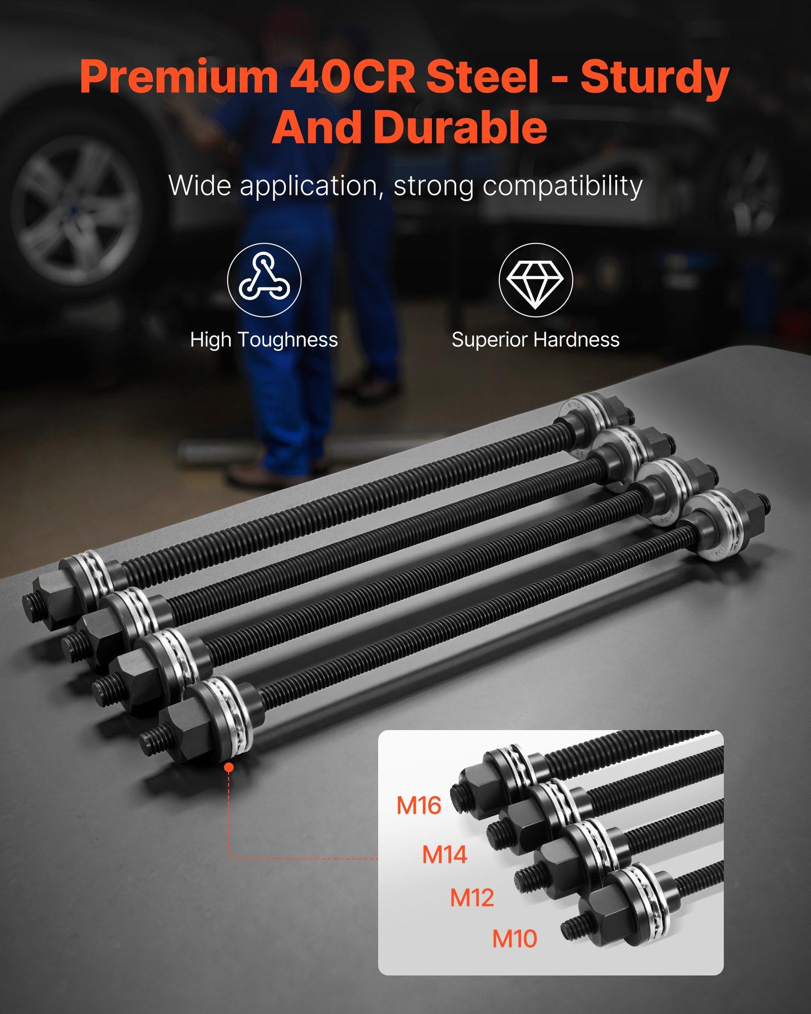 VEVOR Pull and Press Sleeve Kit, 36 PCS, Steel Bush Removal Insertion Sleeve Tools with Carrying Case, Compatible with LCV and HGV Engines, for Removing and Installing Bushings, Bearings, and Seals VEVOR Pull and Press Sleeve Kit, 36 PCS, Steel Bush Removal Insertion Sleeve Tools with Carrying Case, Compatible with LCV and HGV Engines, for Removing and Installing Bushings, Bearings, and Seals