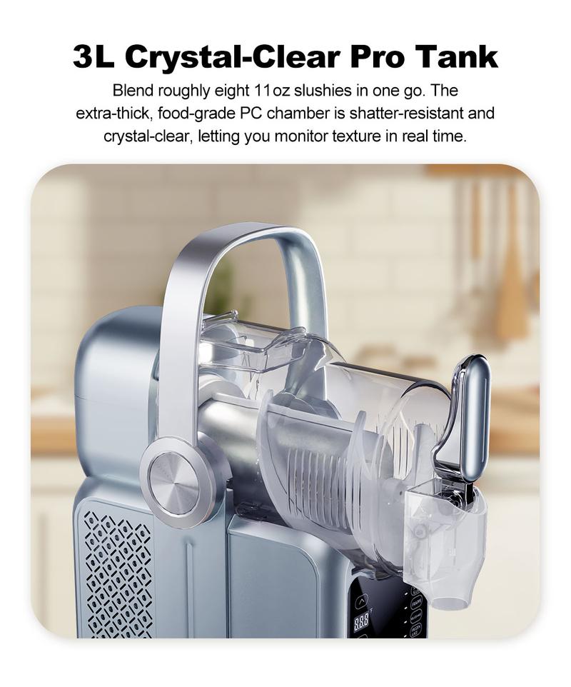 GSEICE 3L Slushy Machine Big Capacity for Easy Slushie Multi-Preset Soft Serve Slushie Machine Automatic Professional Frozen Drink Maker Slushie machine Slush Machine for Sale