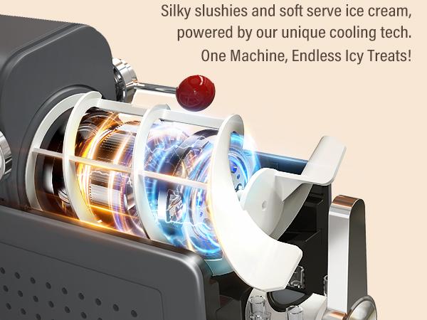 SYINTAO 2-in-1 Slushie & Soft Serve Machine | Auto-Clean | 6 Preset Modes | One-Touch Refreshing Drinks at Home | Compact, Easy & Always Ready for a Cool Treat (24-Hour On-Call)