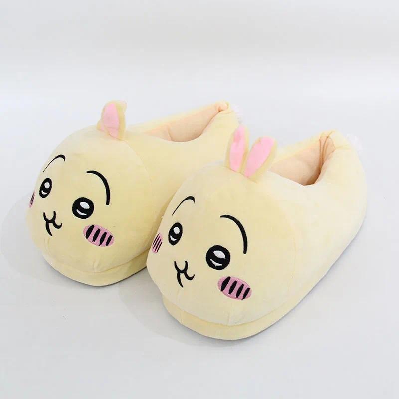 Jhikwas Jiikawa Plush Slippers Self-deprecating Bear Usachi Xiaobachiika Cute Slippers Indoor Super Soft Cotton Shoes Girl Gift