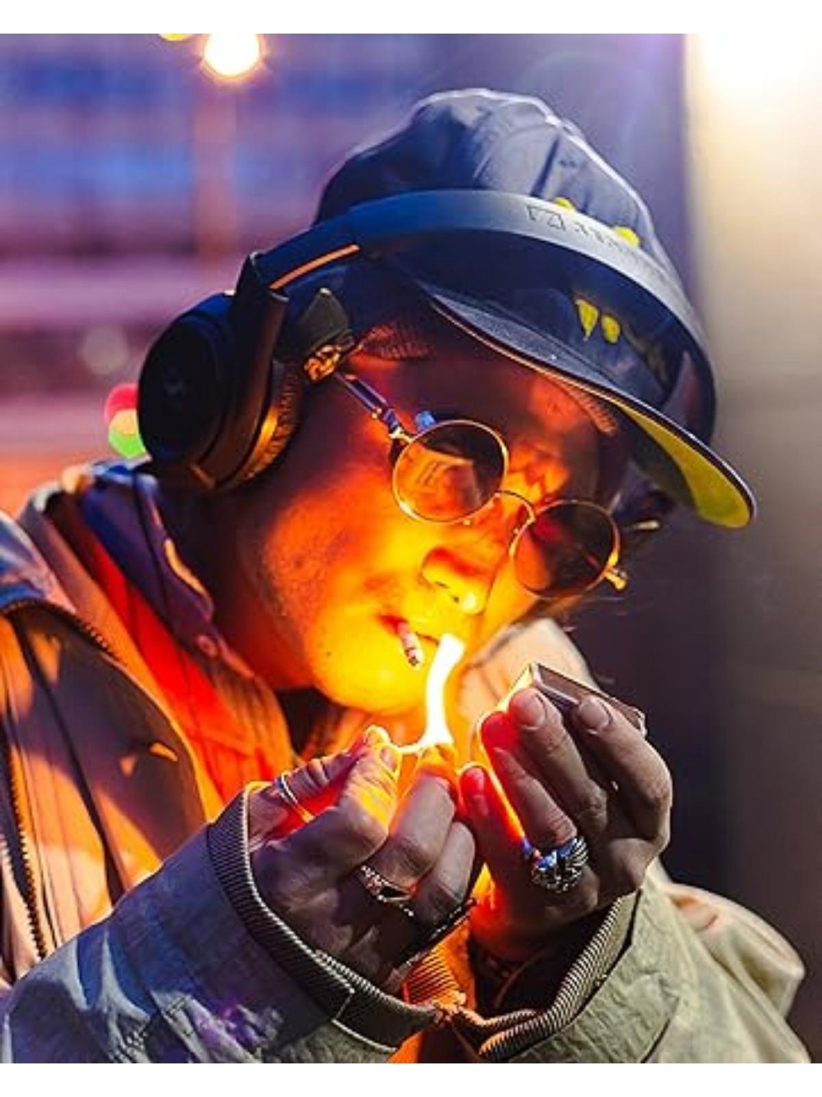 FEISEDY Retro Gothic Steampunk Sunglasses Round Metal Frame Punk Circle Inspired Shade Men B1857