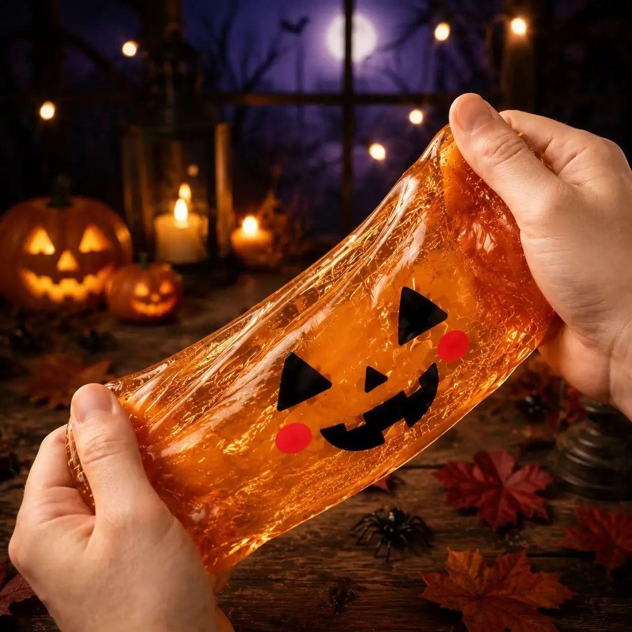 Cute Halloween Horror Ghost Gumball Squeeze Toy Set, Portable Stress Relief Hand Squeeze Toy, Squishy Fidgets, Perfect Halloween Party Candy Bag Filler and Gift