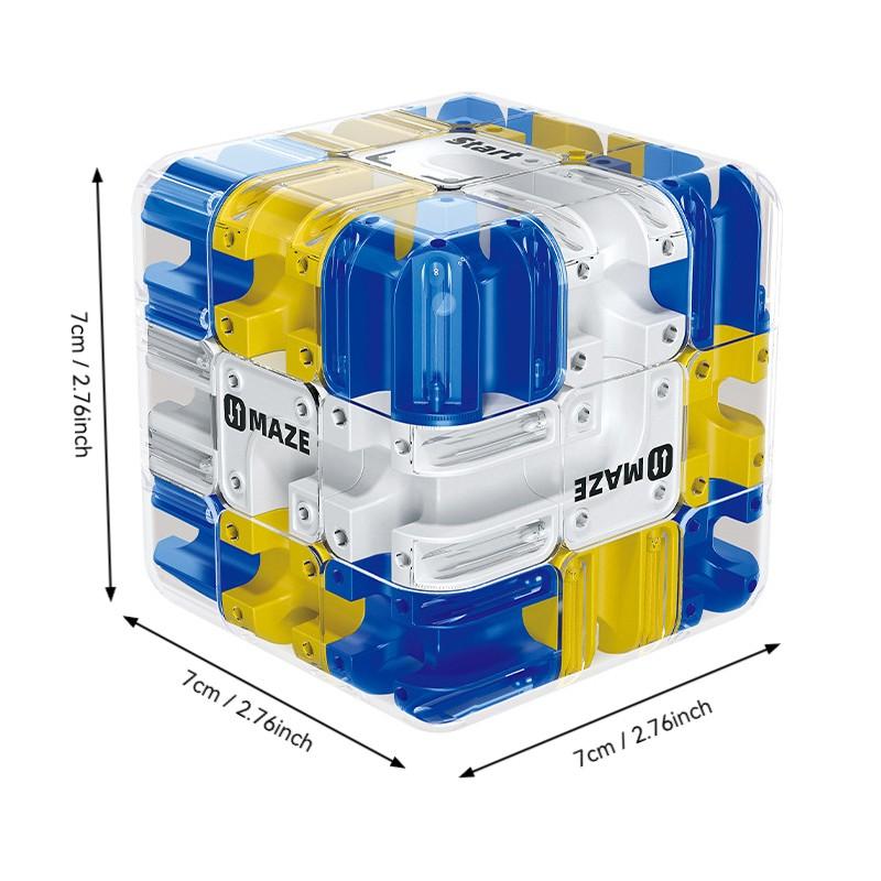 3D Roller Maze Rubik's Cube Three-Step Competition Pk Logic Thinking Toy, Children Stress Relief Training, Educational Puzzle Game