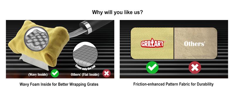 GRILLART SteamWizards Grill Brush Bristle Free Bundle with Replacement Head (1 Pack), Soak Basin(1 Pack)