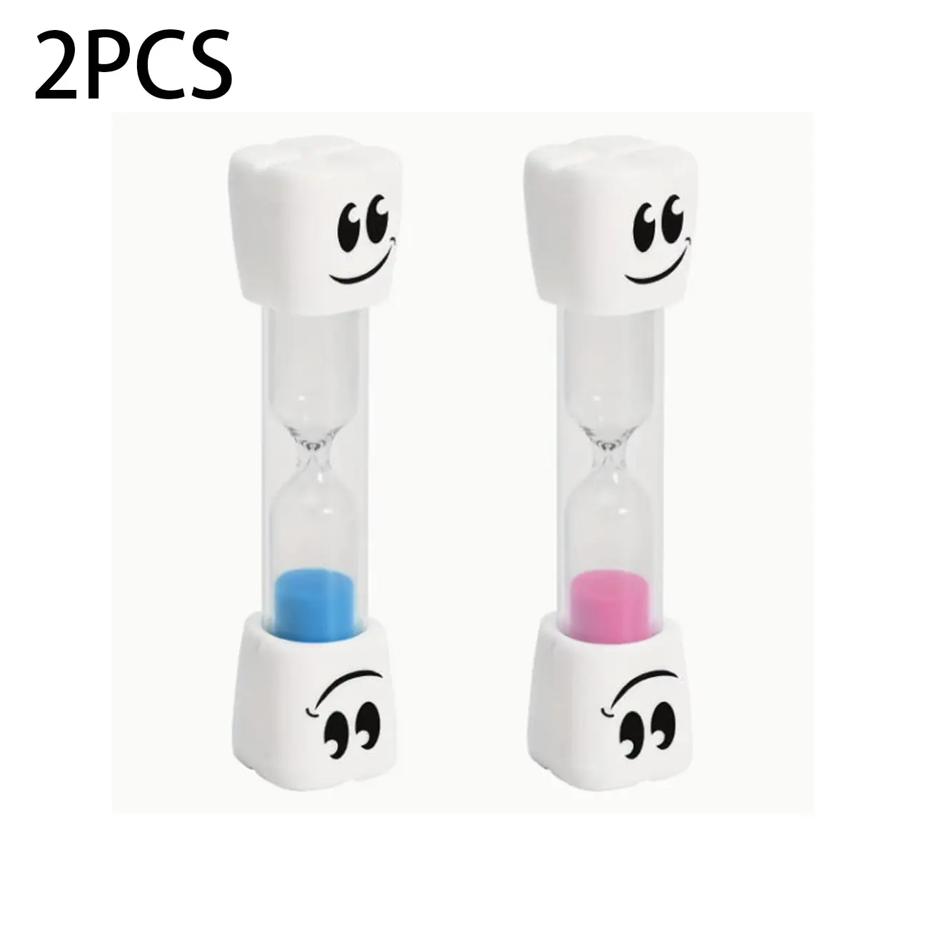 2 PCS Creative 3-minute hourglass timer, your toothbrushing companion, monitors your brushing time, cute decorative gift (the hourglass may have a slight time error)