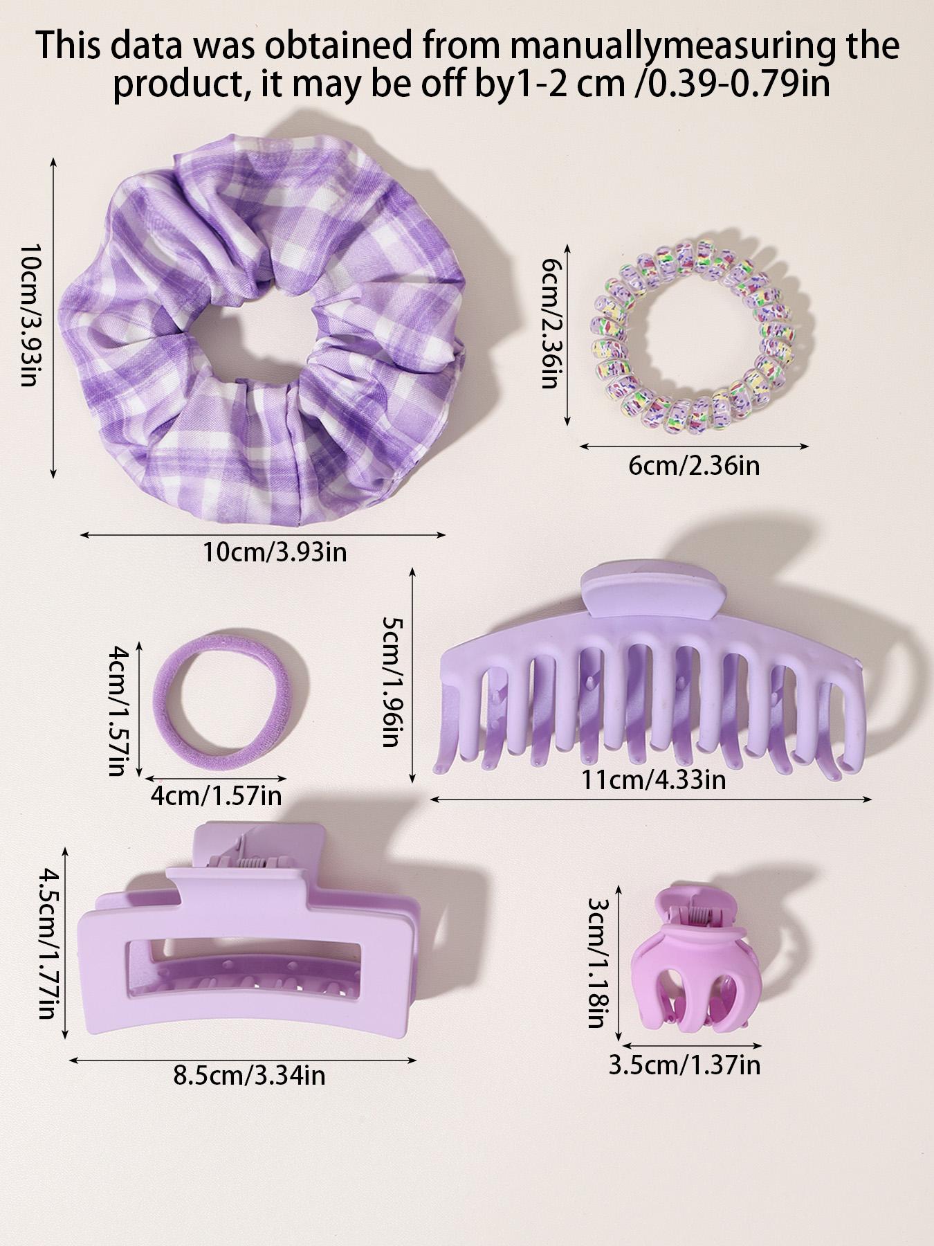 Purple sweet hair accessories set (65 pieces), with light purple and ...