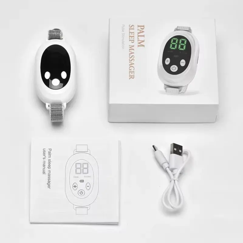 New Microcurrent Sleep Aid Device Sleep Aid Machine Sleep Instrument for Insomnia Stress Anxiety Relief Palm Pulse Massager