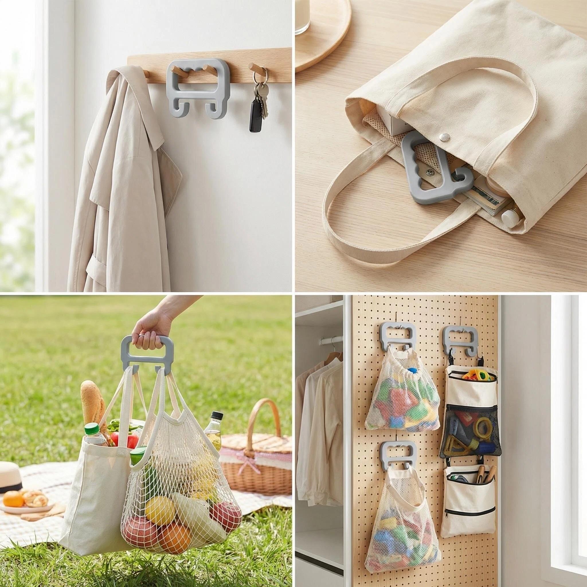 Supermarket Shopping Bag Handle Holder, Grocery Bag Stand, Durable & Convenient Design,Durable Bag Carrier for Shopping Bags