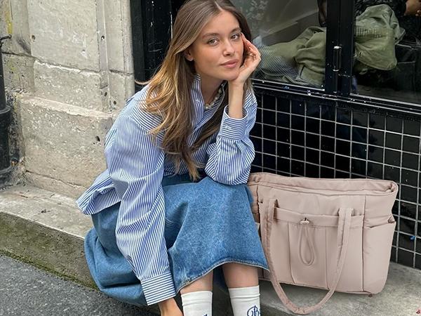 Wandering Nature Puffer Tote Bag for Women – Quilted Laptop Shoulder Bag with Cup Holder, Trolley Sleeve, and Multiple Compartments, Lightweight Travel & Work Nurse Bag