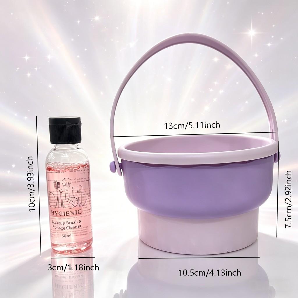 Makeup Brush and Beauty Sponge Cleaning Basket, Single Item Makeup Brushes Cleaner, Abs Material, Plastic Frame, No Battery