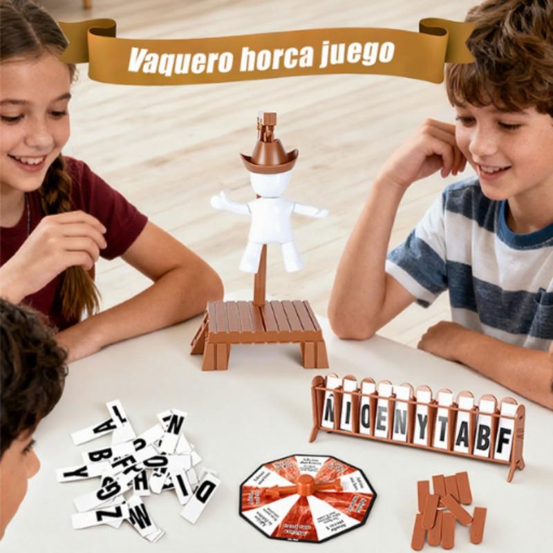Mystery Board Game with Strawman and Letter Cards, Family Guessing Game, Portable Travel Game, Perfect for Parties, Spanish Version, Christmas Gift