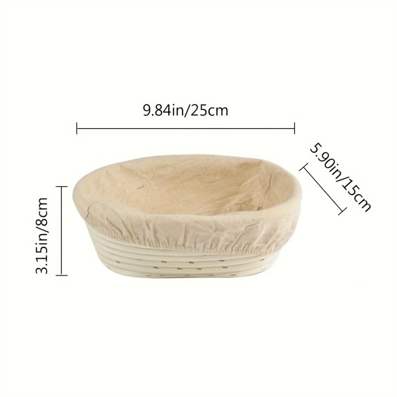 Baking Bread Fermentation Basket Set, 9in Round & 10in Oval Woven European Style, Sourdough Proofing Basket, Ideal for Beginners Baking Tools