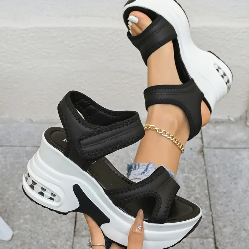 Women's Summer Outdoor Fashion Wedge Shoes, Beach & Daily Wear, Comfortable Sporty Sandals, Casual Comfy Sandals, Lightweight Design, chunky sole sandals, Casual Style, Casual Platform Sandals