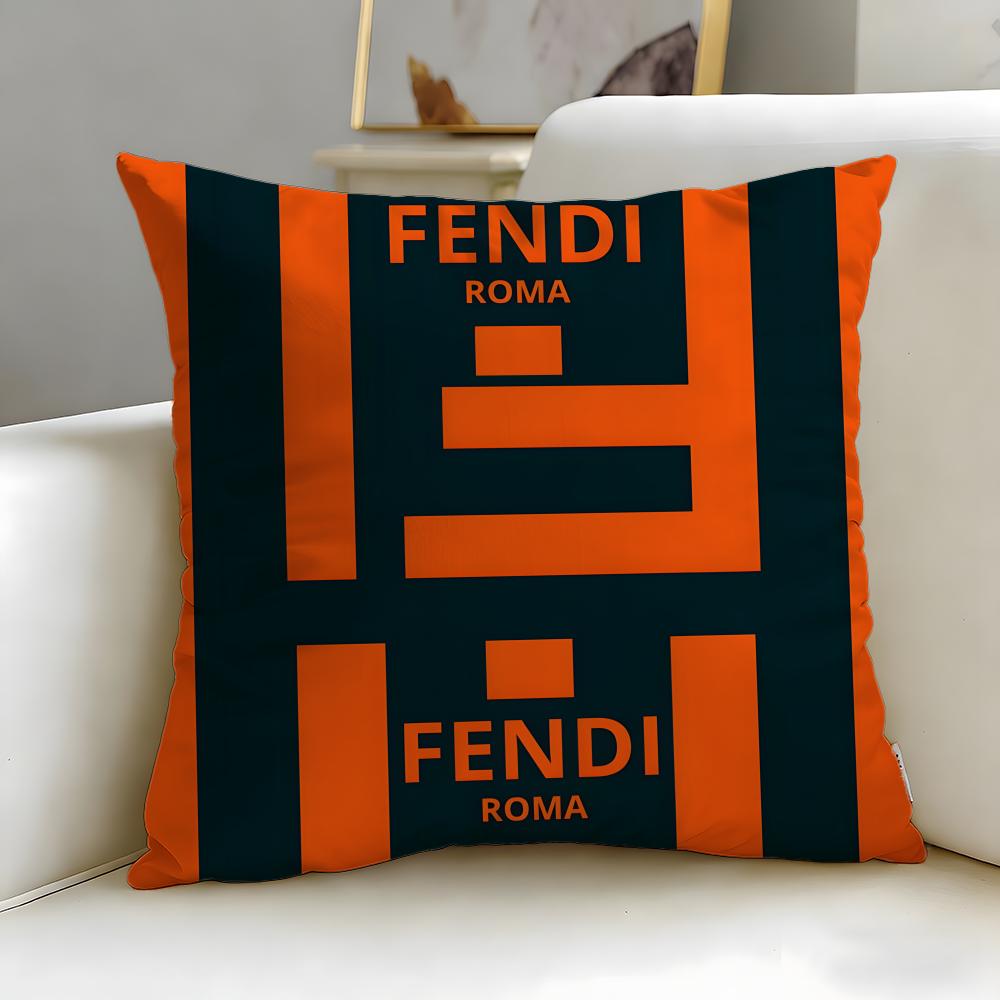 luxury brand Fendi Cushion Cover Ultra-Soft Reversible Plush
