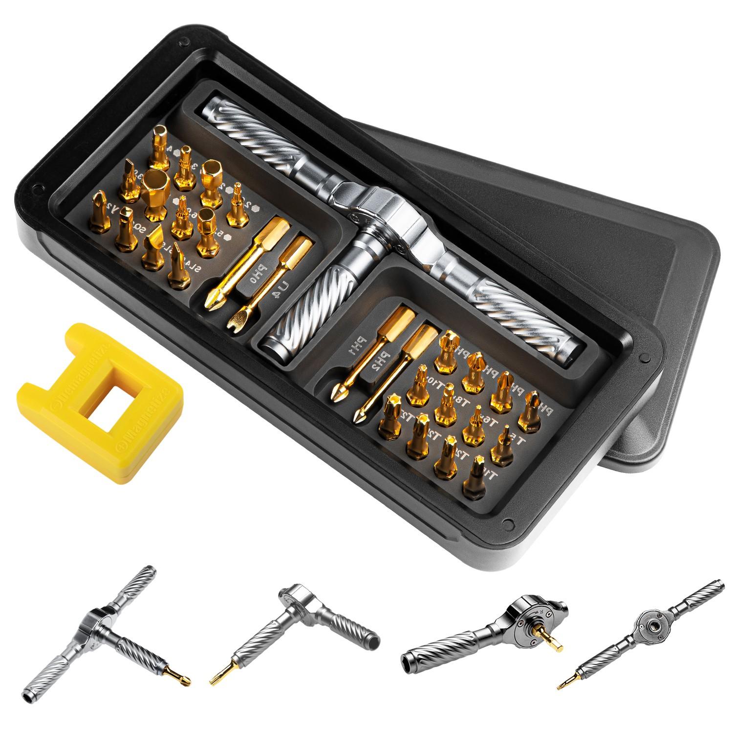 30-In-1 Multi-Function Ratchet Screwdriver Set, Easy Bidirectional Switching, Efficient Repair Tool, No Effort Required