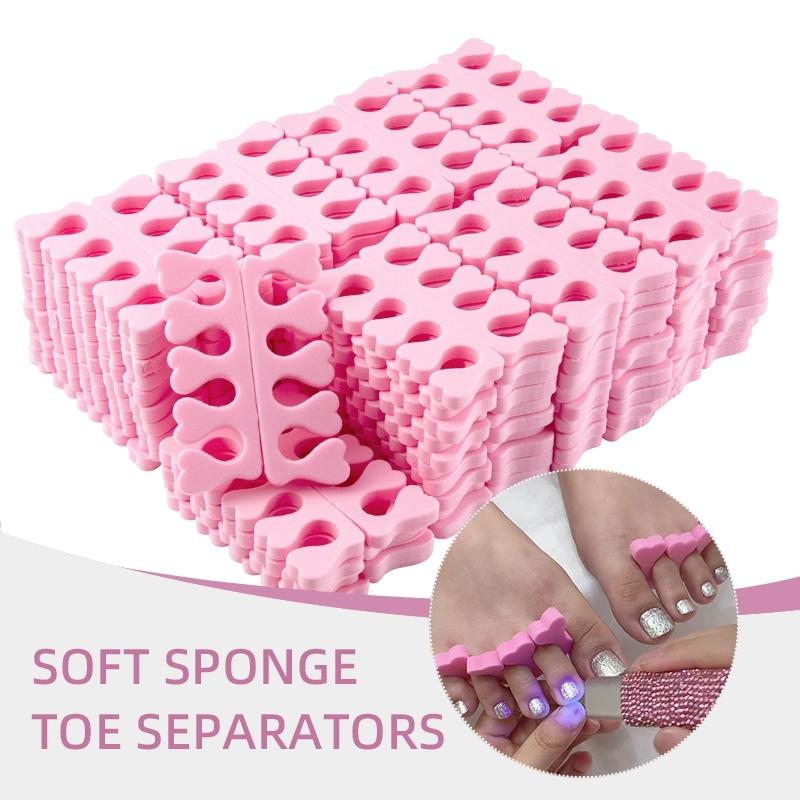 ✨ 10/50/100PCS Pink Soft Foam Finger & Toe Separators | Suitable for Nail Practice & Pedicure Spacers, Ideal for DIY Nail Art and Nail Salons, Nail Art Accessories, Nail Art Tool