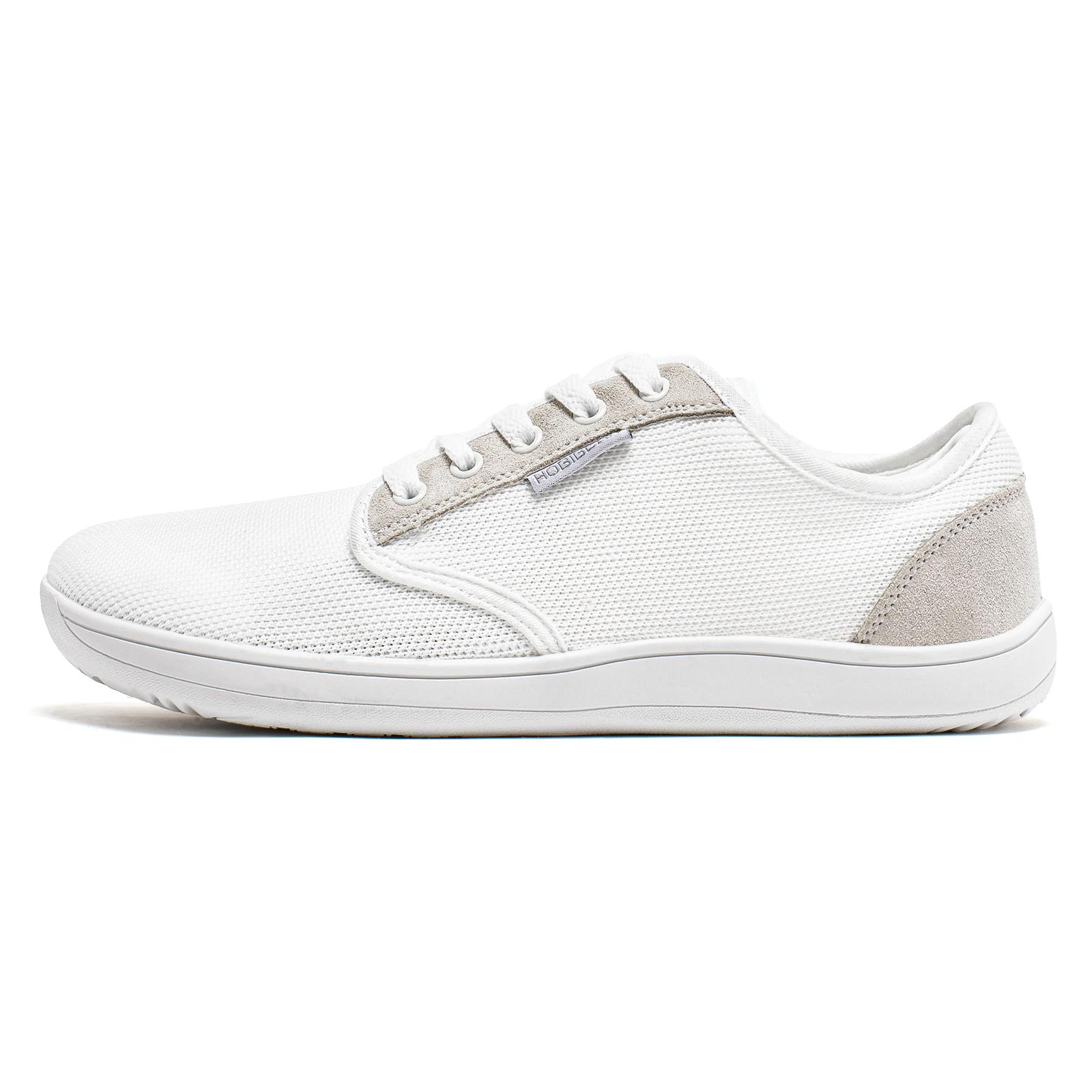 HOBIBEAR Men's Sporty  outdoor run Sneakers low top casual trainers Walking Shoes Closed Athletic Training Sports Shoes Runner Footwear White Running