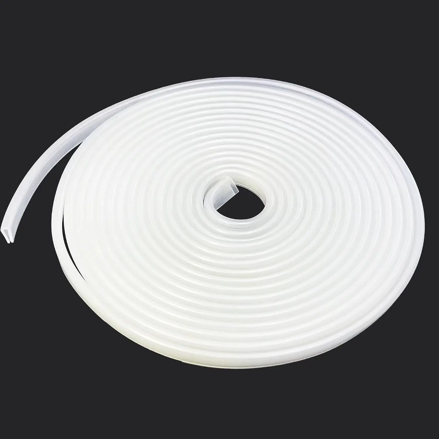 Clear Rubber Edge Trim，U Channel Silicone Rubber Edge Trim, 1/16" Slot, Fit for 0-3/32", White Color, Edge Protector for Car Doors, Sheet Metal Parts