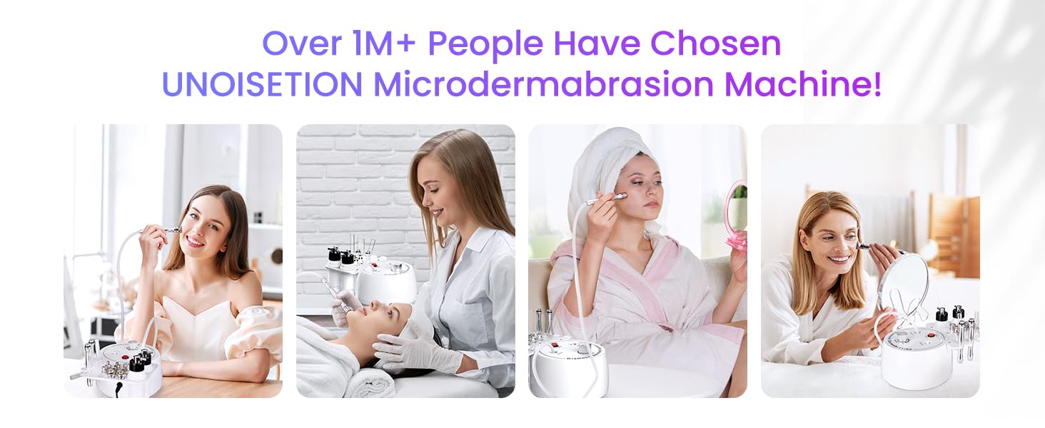 UNOISETION Diamond Microdermabrasion Machine Professional, 3 in 1 Demabrasion Facial Peeling Skin Care Device for Salon Personal Home Use, SR-NF105U