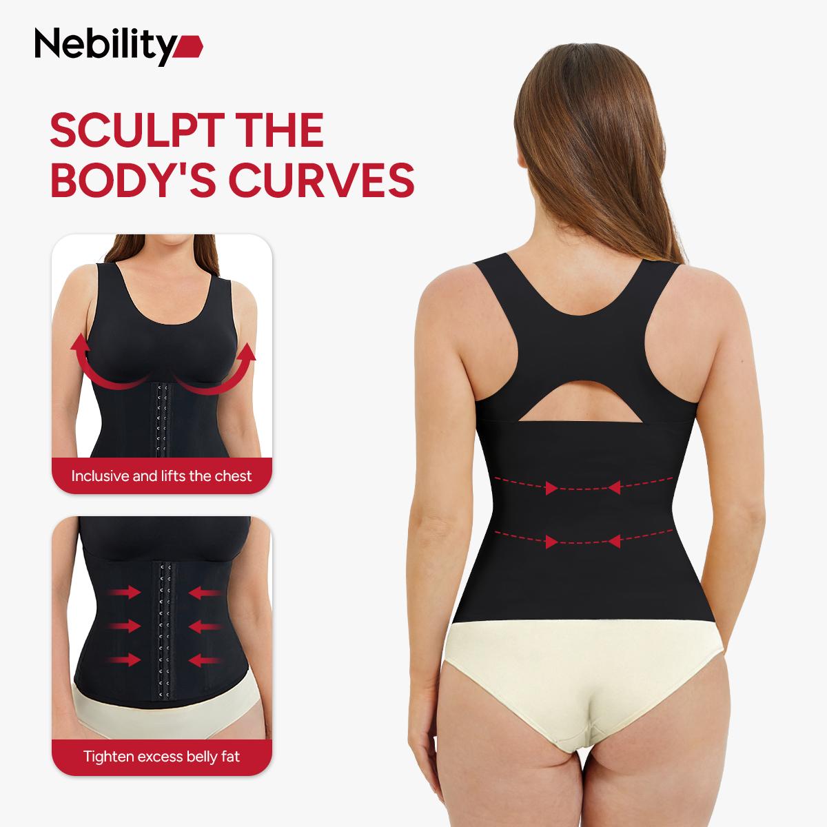 Nebility Fitness Belt Corset Camisole With Built In Bra Abdominal Support Tank Top Tummy Tuck Garment Shapewear Basic Compression Womenswear