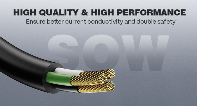 ARCCAPTAIN  8 AWG Extension Welder Cord 40Amp Heavy Duty Welding Cord