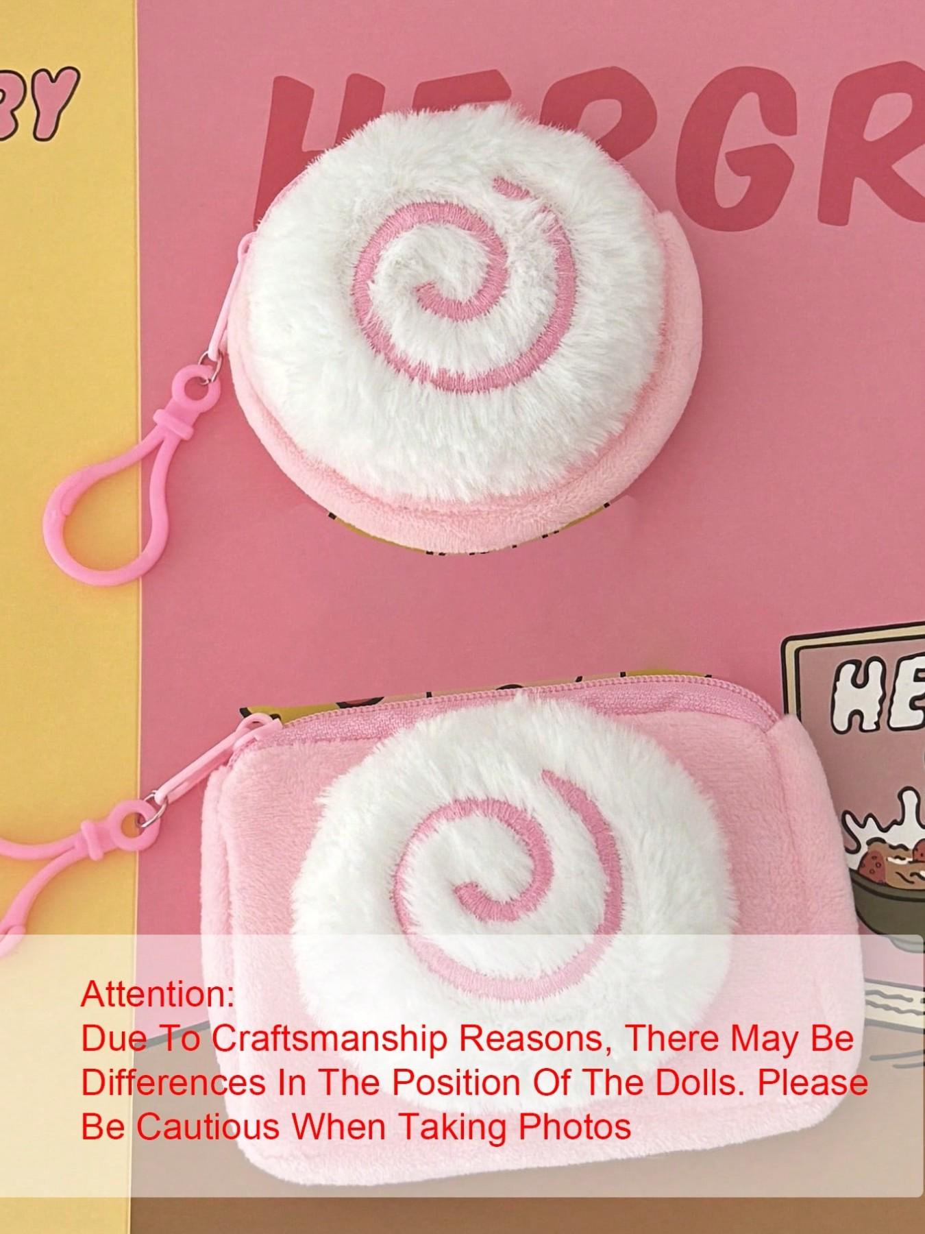 Cartoon Fish Shape Cute Wallet, Square and Round Options, Soft Faux Fur, Hand Washable, Zipper Pouch, Perfect Gift for Family Friends