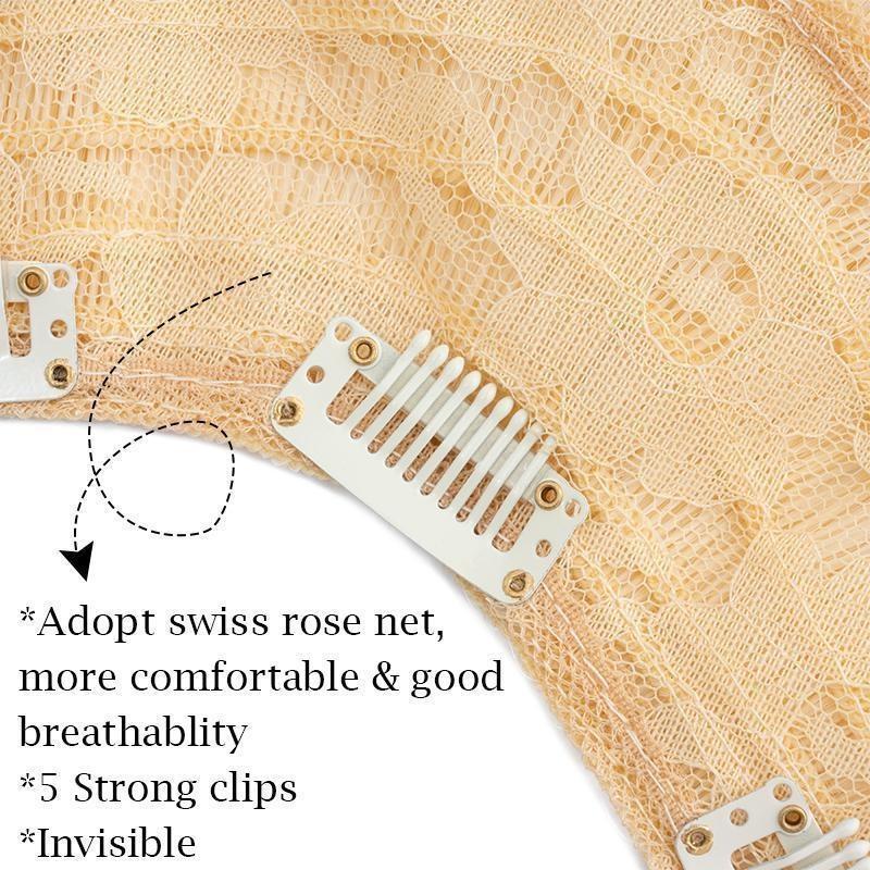18" 45CM V-Shaped One Piece Clip In Hair Extensions Curly Wavy Hair With 5 Clips Synthetic Invisible Hairpieces For Women