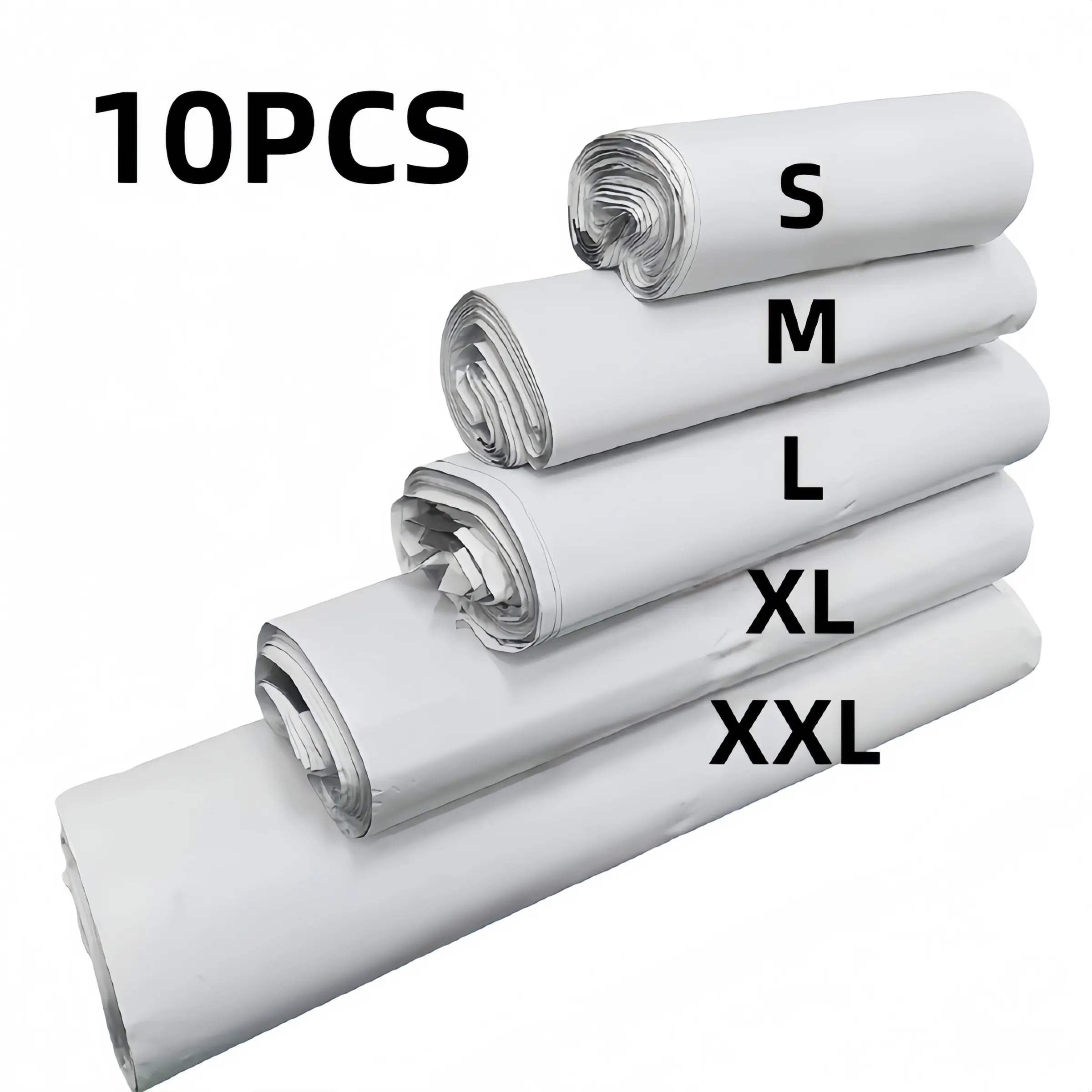 10 Shipping Bags, Durable Waterproof Self-Adhesive Envelopes, Polyethylene Material, Multiple Sizes, Secure Delivery and Transport, Mailing Supplies