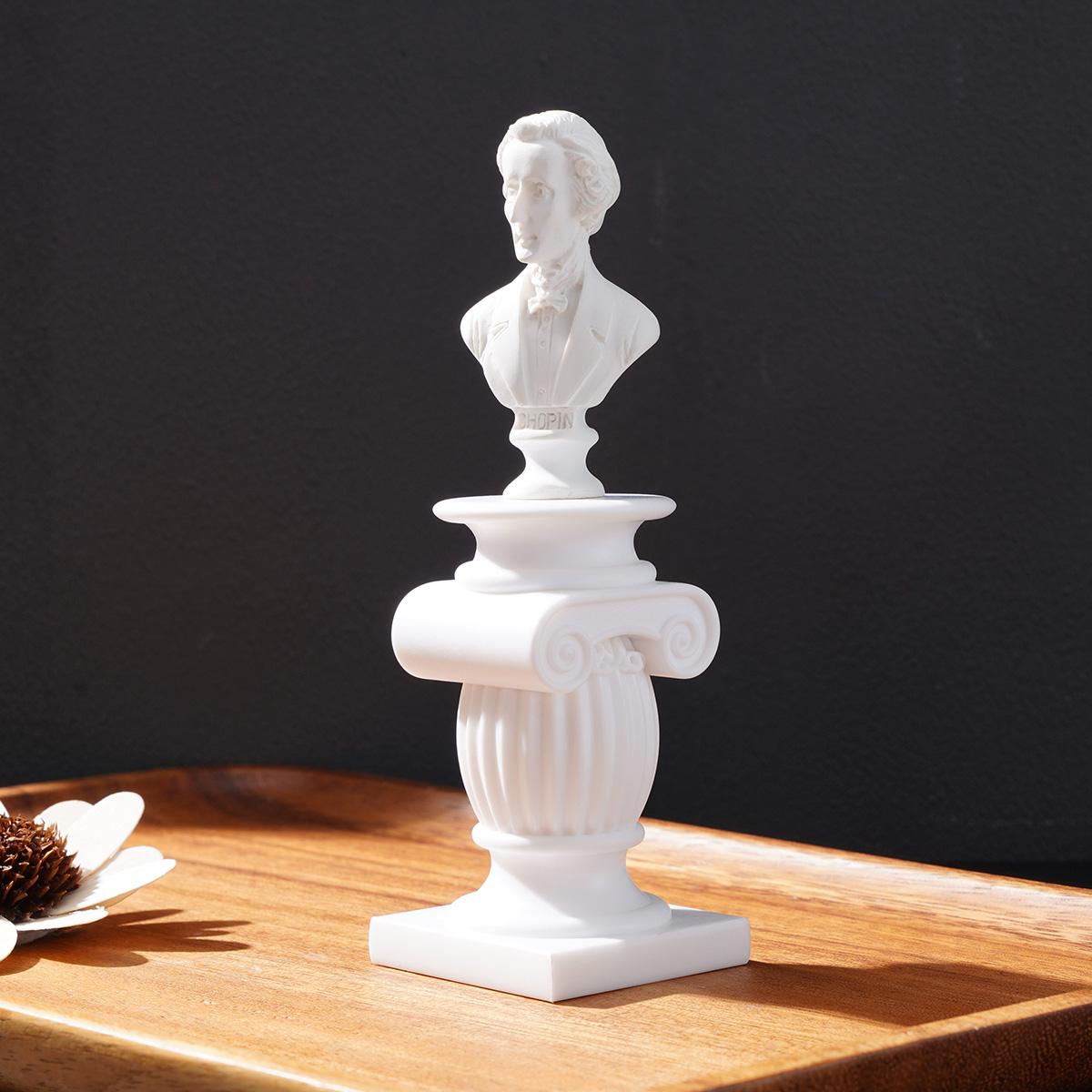 Drum Shape Roman Column Sculpture, European Candle Holder Base, Holiday Decoration Candelabra, Wedding Decor, Home Living Room Tabletop, Vintage Candle Stand