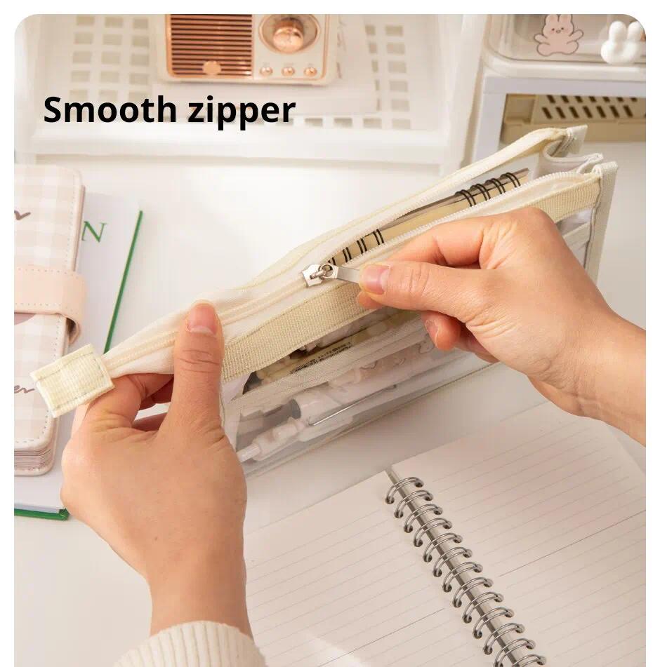 Six Layer Large Capacity Pencil Case Stationery Supplies High Appearance Transparent PVC Storage Stationery Bag Six Layer Large Capacity Pencil Case Stationery Supplies High Appearance Transparent PVC Storage Stationery Bag